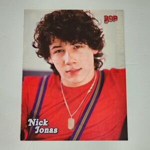 Nick Jonas Young Teen Boy Pin-Up Poster Clipping 8x10.5 BOP Magazine Original